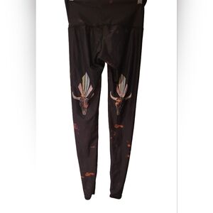 Xs Teeki Black Leggings with‎ Skull Design Ranch